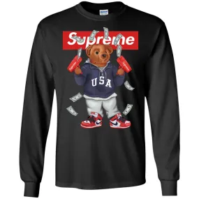 Supreme Bear Hot Trending T-shirt Men Long Sleeve Shirt