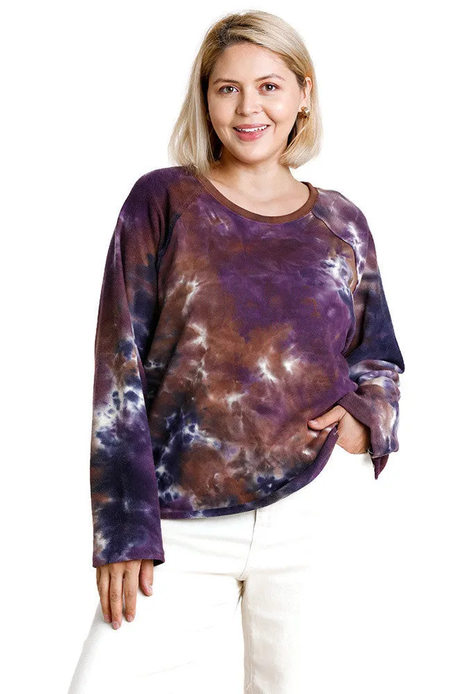 Tie Dye French Terry Raglan Top