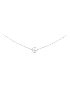 Tiny Pearl Necklace Sterling Silver 925 Natural Real Freshwater Pearl Minimalist Choker Women's Dainty Jewelry KESLEY