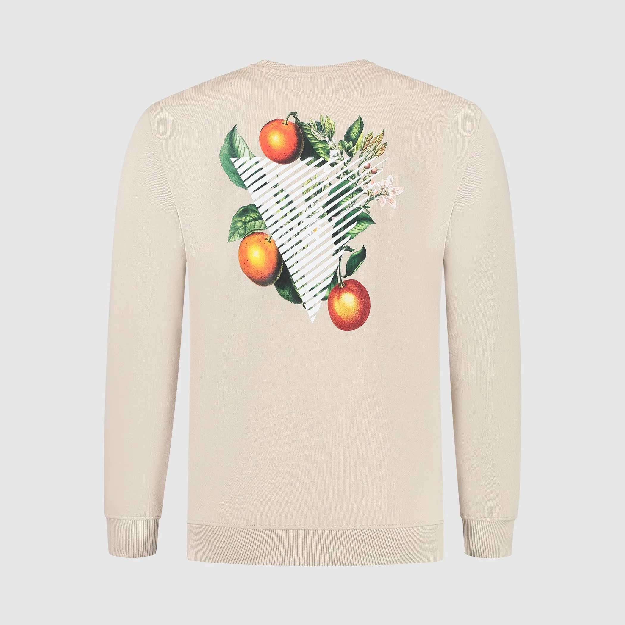 Triangle Orange Branch Sweater | Sand