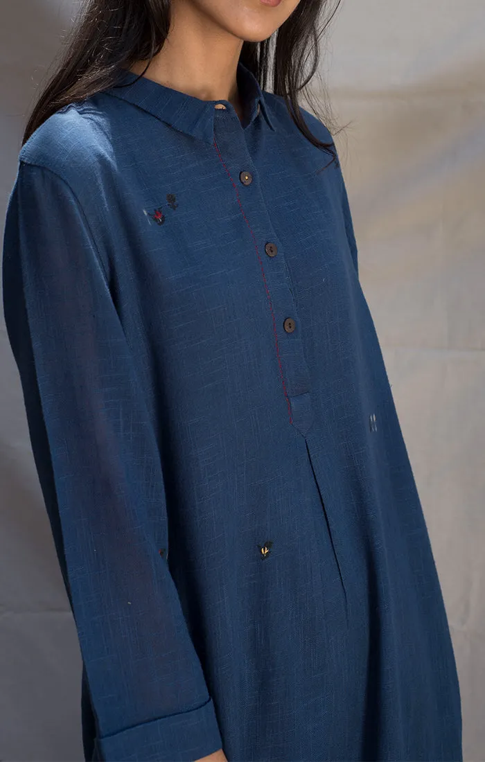 Tunic Dress - Blue with Pants