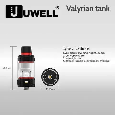 Uwell Valyrian Sub-ohm Vape Tank