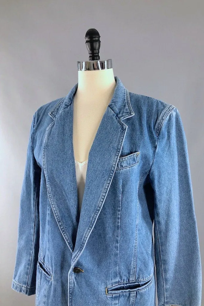 Vintage Liz Denim Blazer Jacket