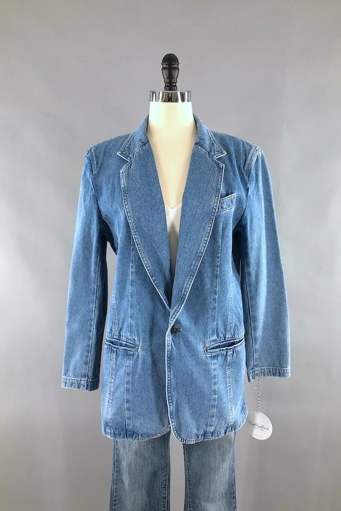 Vintage Liz Denim Blazer Jacket