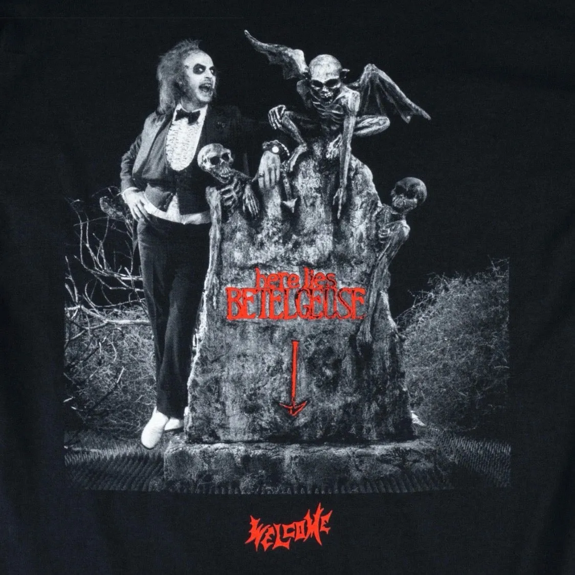 WELCOME x BEETLEJUICE- TOMBSTONE T SHIRT BLACK