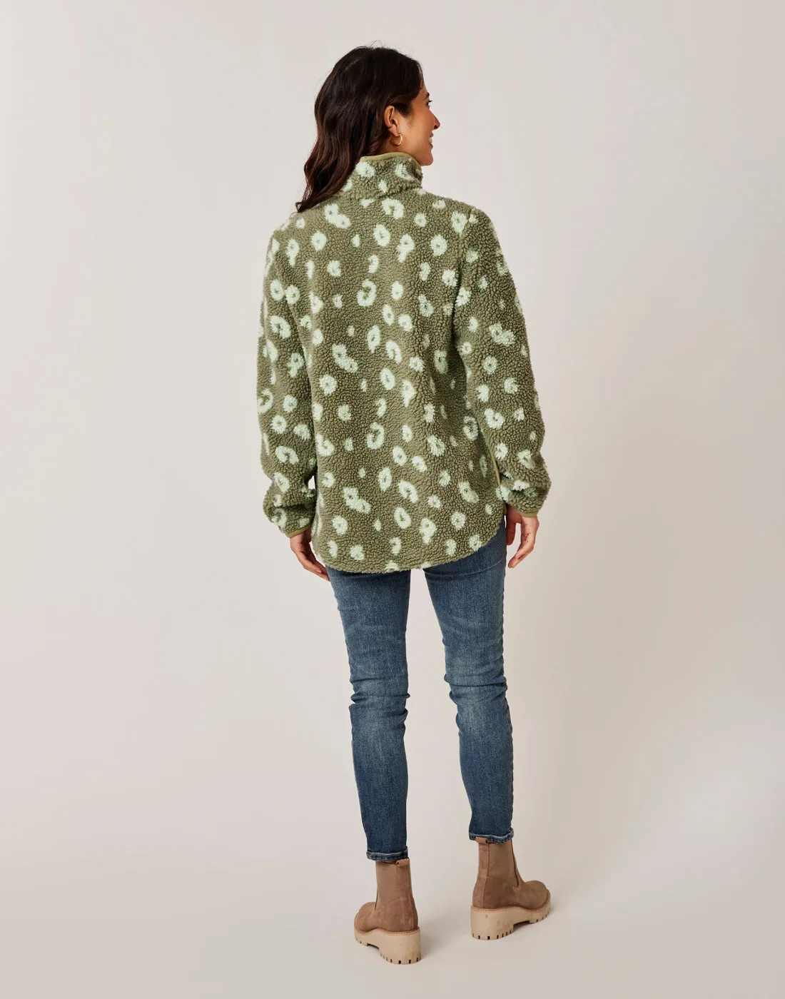 Westport Jacquard Tunic: Olive Leopard - FINAL SALE