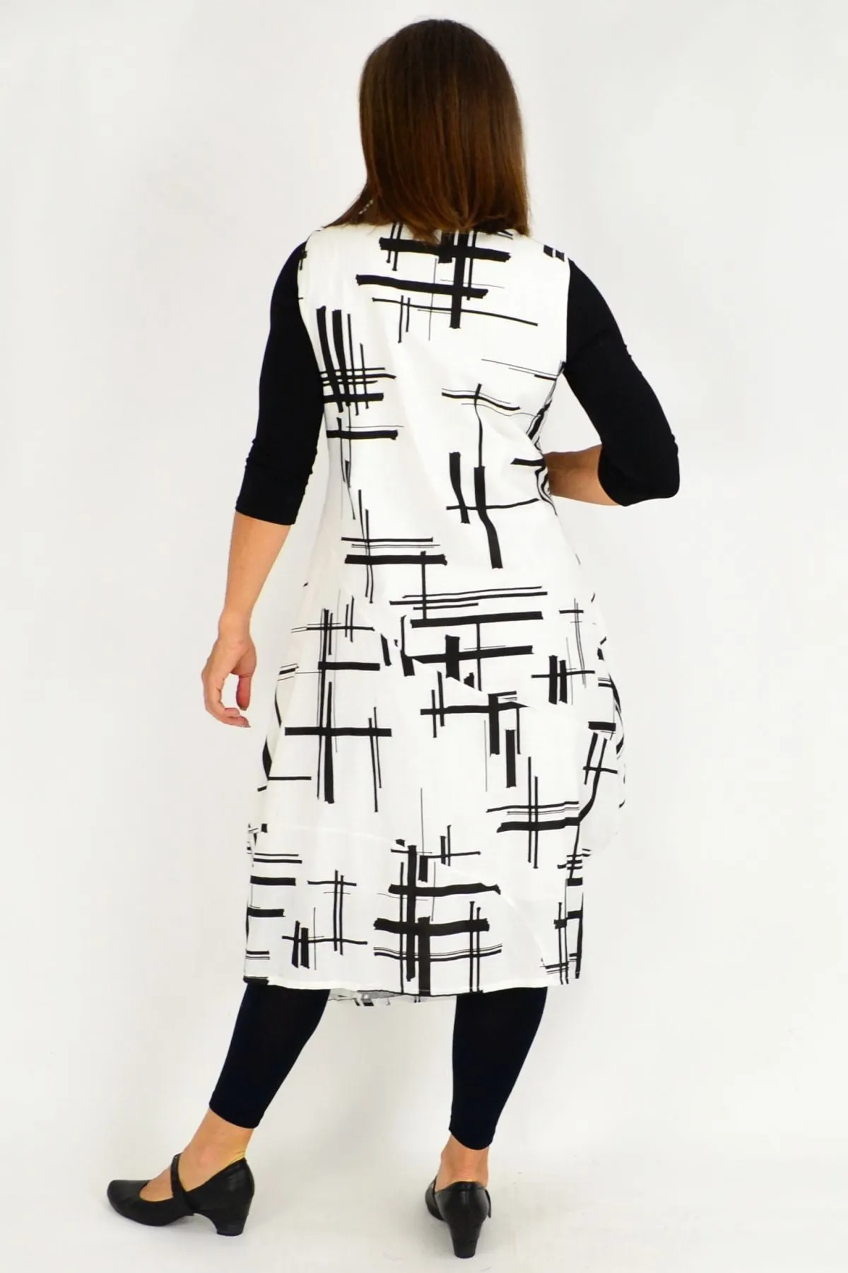 White Coby Panel Cotton Tunic Dress