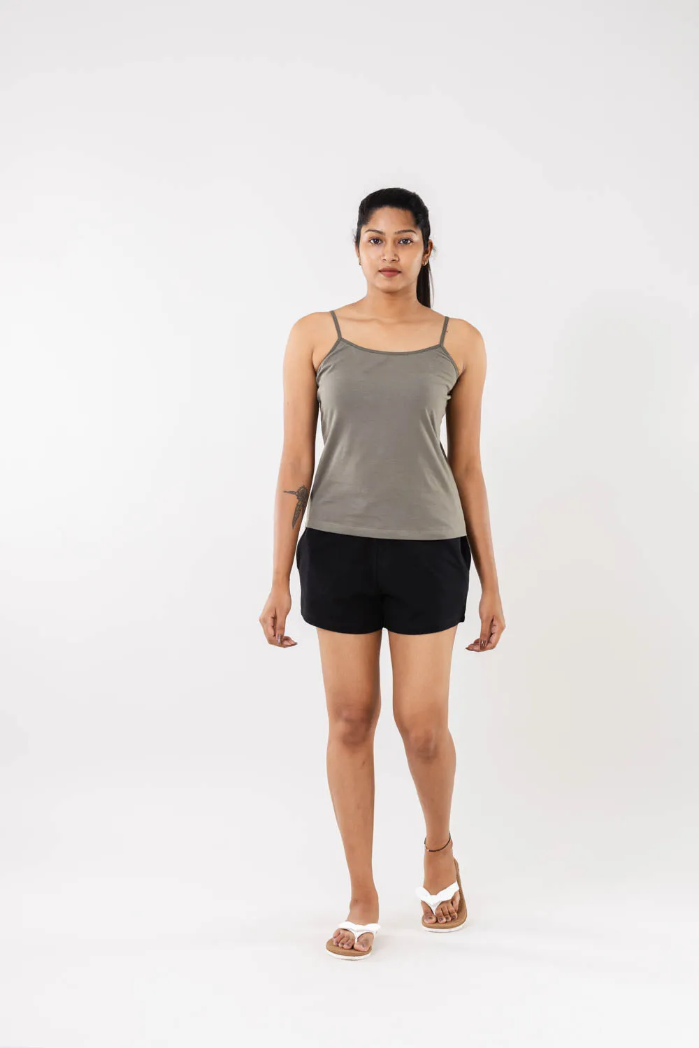 Women Cement Grey Camisole Slip