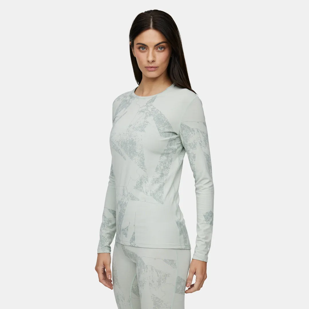 Womens Fractal Midweight Crew Base Layer