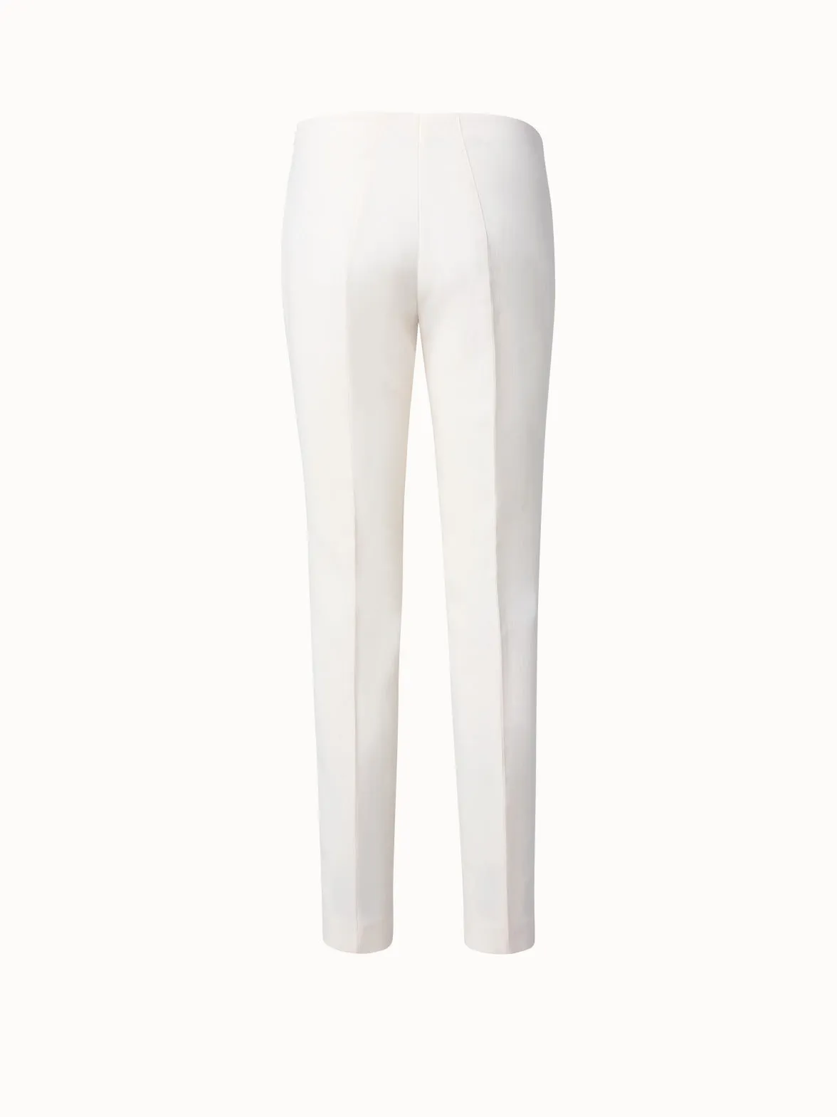 Wool Double-Face Pants with Slim Leg