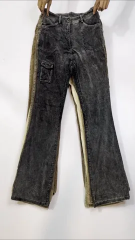 Y2K Unique Flared Corduroy Pants (RE-197)